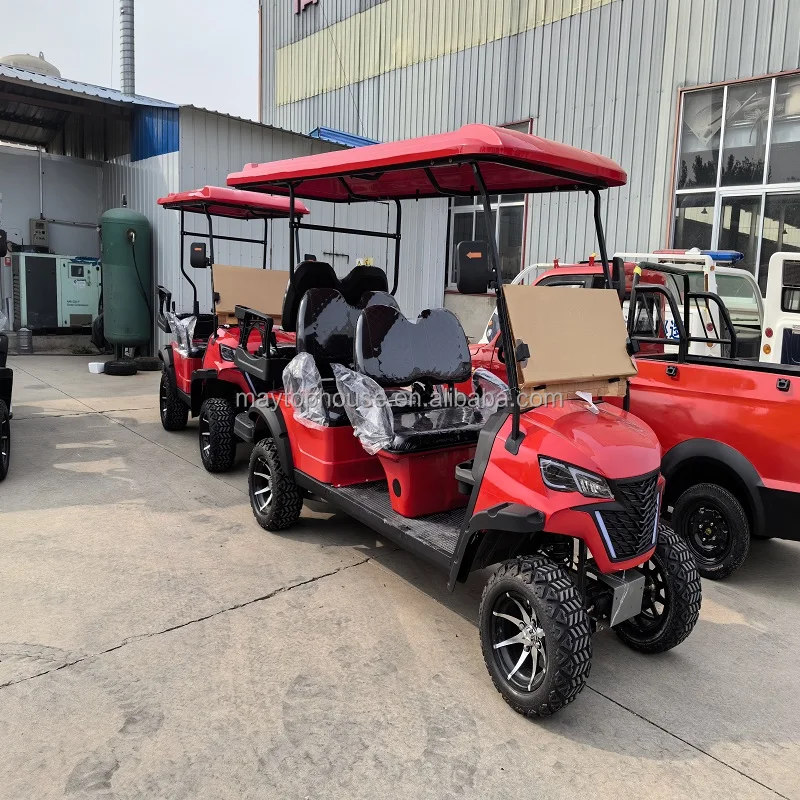 New Design Factory 2+2  2+4 Seat Sightseeing Bus Club Cart Electric Golf Buggy Hunting Car with CE DOT h