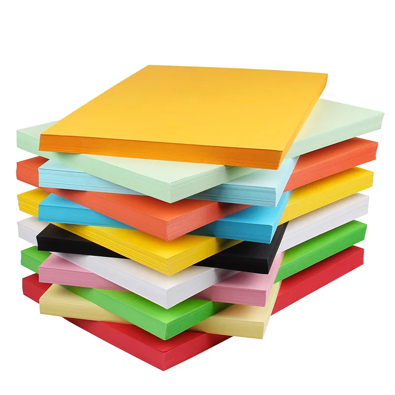 Cardstock A4 Size 160gsm 100 sheets assorted matte paper Colorful Paper for sticky note Card Making, Scrapbook & DIY Crafts