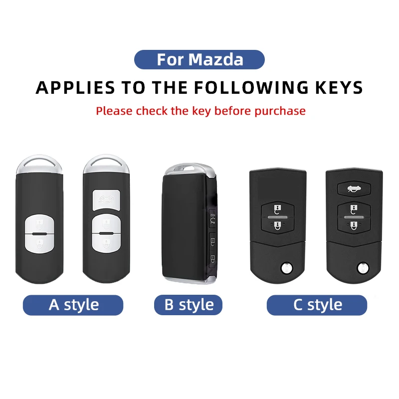 Suitable for Mazda 3 AXELA car Key cover CX30 CX4 ATENZA cx5 CX50 car key accessories automobile key fob case