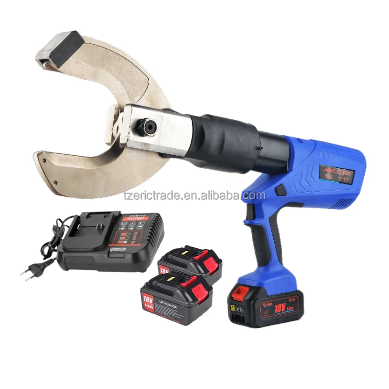 18V Heavy Duty Cordless Electric Hydraulic Cable Cutter Kit Battery Powered Steel Machine Cutting Wire Cu/Al Armored Crimping