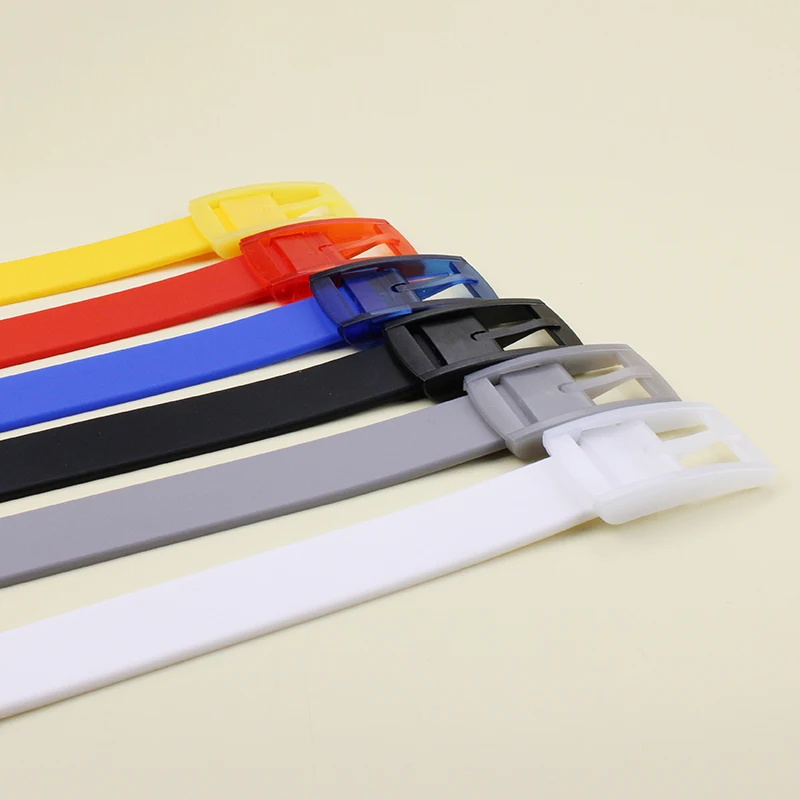 Wholesale custom various types colorful or clear silicone rubber plastic belt diving golf outdoor sports belt