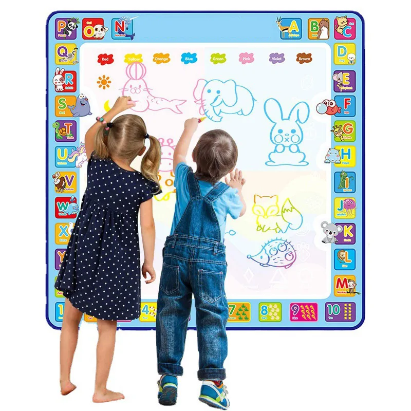 Large Size 100 X 100 cm Magic Water Drawing Mat Magic Doodle Mat Montessori Painting Board Educational Toys for Kids