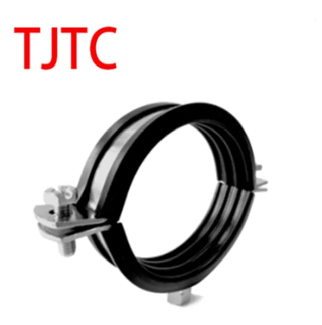 Strong Heavy Duty Rubber Lined 4 Inch Hose Clamps For PVC  suspension bracket Pipe  fixing clamp