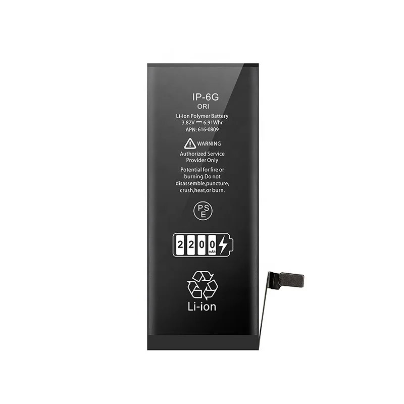 High Capacity Battery For iPhone 6 6G 2200mAh Phone Replacement For iPhone6 6 G Batteries