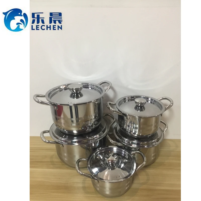 Extra Thick Double Bottom  Pot  Stainless Steel Cooking Pot Cookware Set Set Stainless Steel Stock Pot 16cm-24cm/22cm-28cm/26cm-
