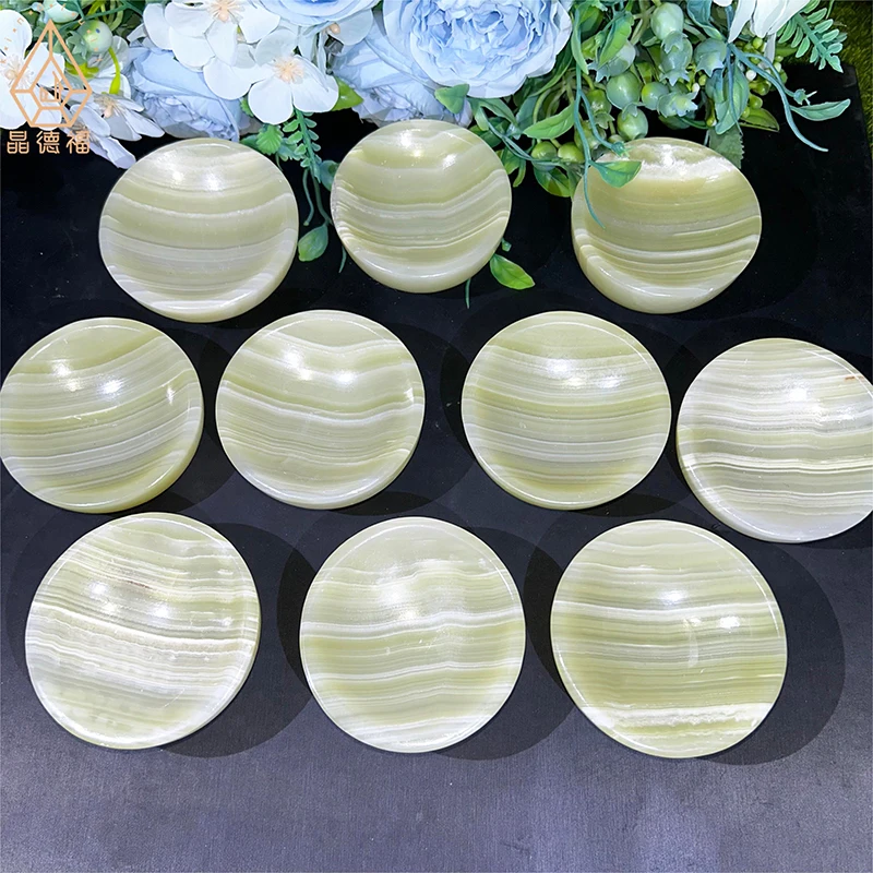 Hot Selling  Afghan Jade Bowls Healing Crystal Crafts Afghan Jade Round Bowl for Meditation