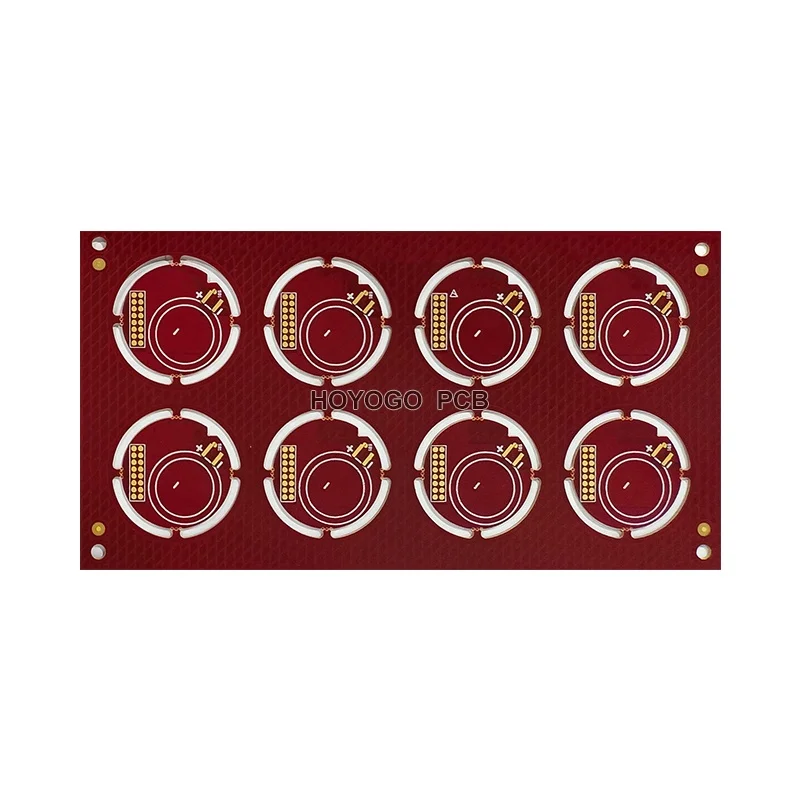 High quality glossy red 0.1mm hole Blisnd Buried Via high density pcb any layer HDI PCB
