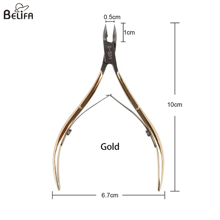 Professional manicure pedicure stainless steel rainbow nail clipper/nail art cuticle nipper/nail cuticle cutter