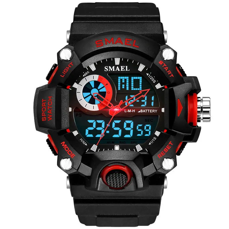 SMAEL 1385 sport Mens Watch Waterproof Wristwatch LED Quartz Clock Male reloj masculino Digital Sports digital army watch