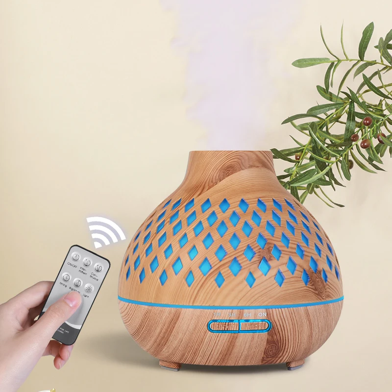 Household Decorative Wood Diffuser Humidifier Fragrant Ultrasonic Diffuser Essential Oil Aroma Diffuser