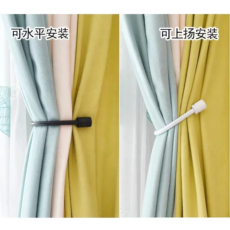 U Shape Drapes Hold Back Tieback Aluminum Alloy Wall Curtain Hooks Luxury