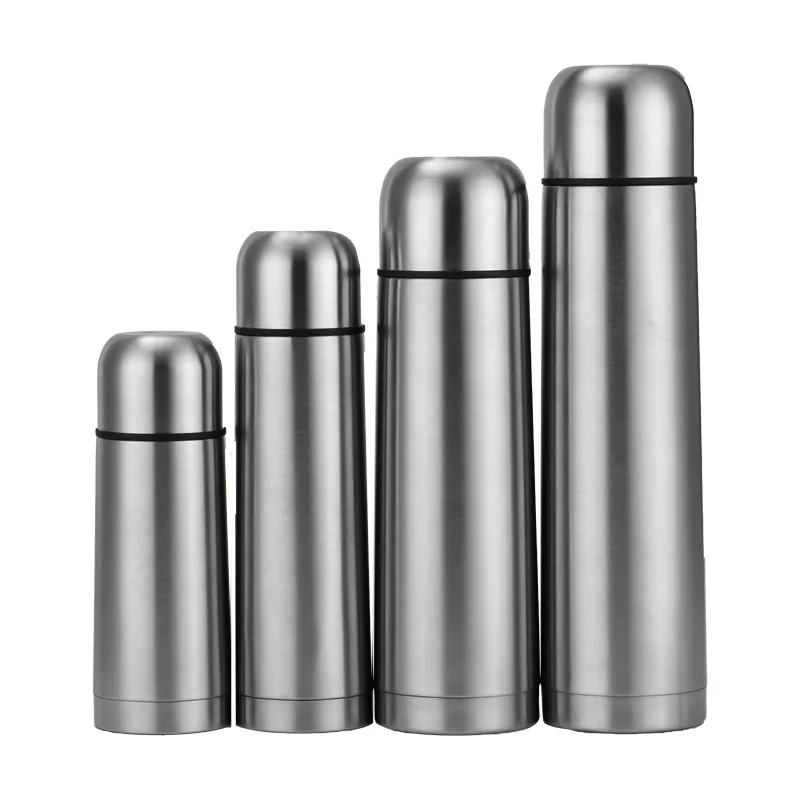350ML/500ML750ML/1000ML classical double wall stainless steel thermos vacuum flasks bullet shape