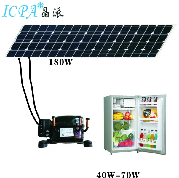 75L 12v 24v Solar Refrigerator Fridge Freezer Noiseless DC Fridge-Model E