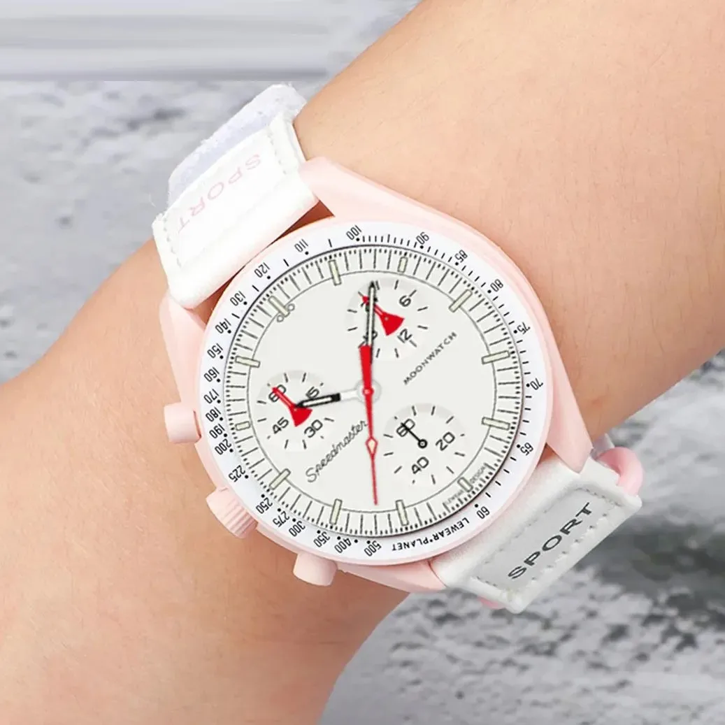 2023 OMG watch sport multi colors round oled amoled moonwatch for omega x swatch moonswatch reloj montre bioceranic joint strap