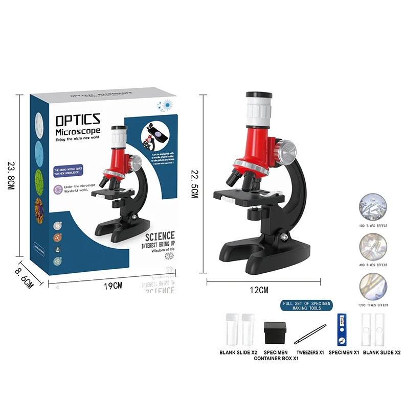 Zhorya Stock children educational toys science experiment equipment student kids optical microscope