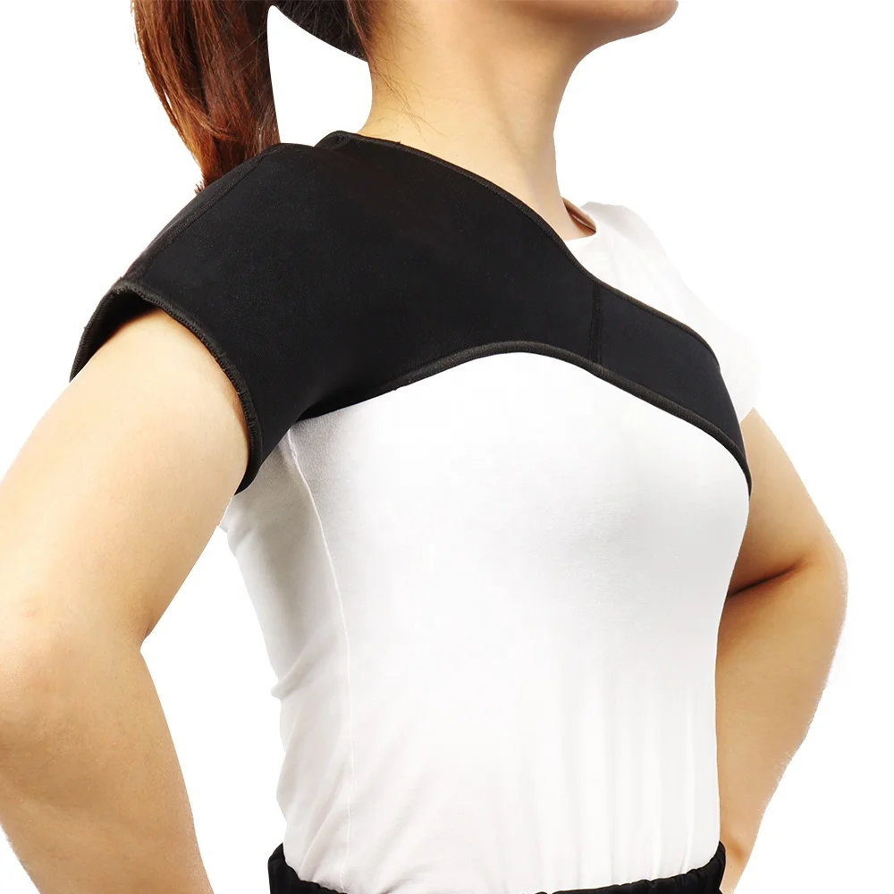 Amazon hot sale compression breathable shoulder posture support single shoulder sleeve guard neoprene back braces