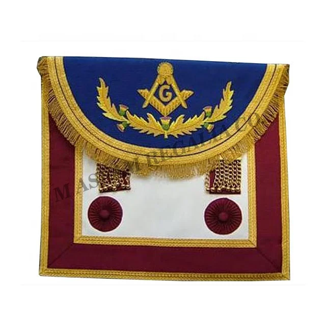 Past master grand District officer Apron | Hand Embroidery Leather Apron