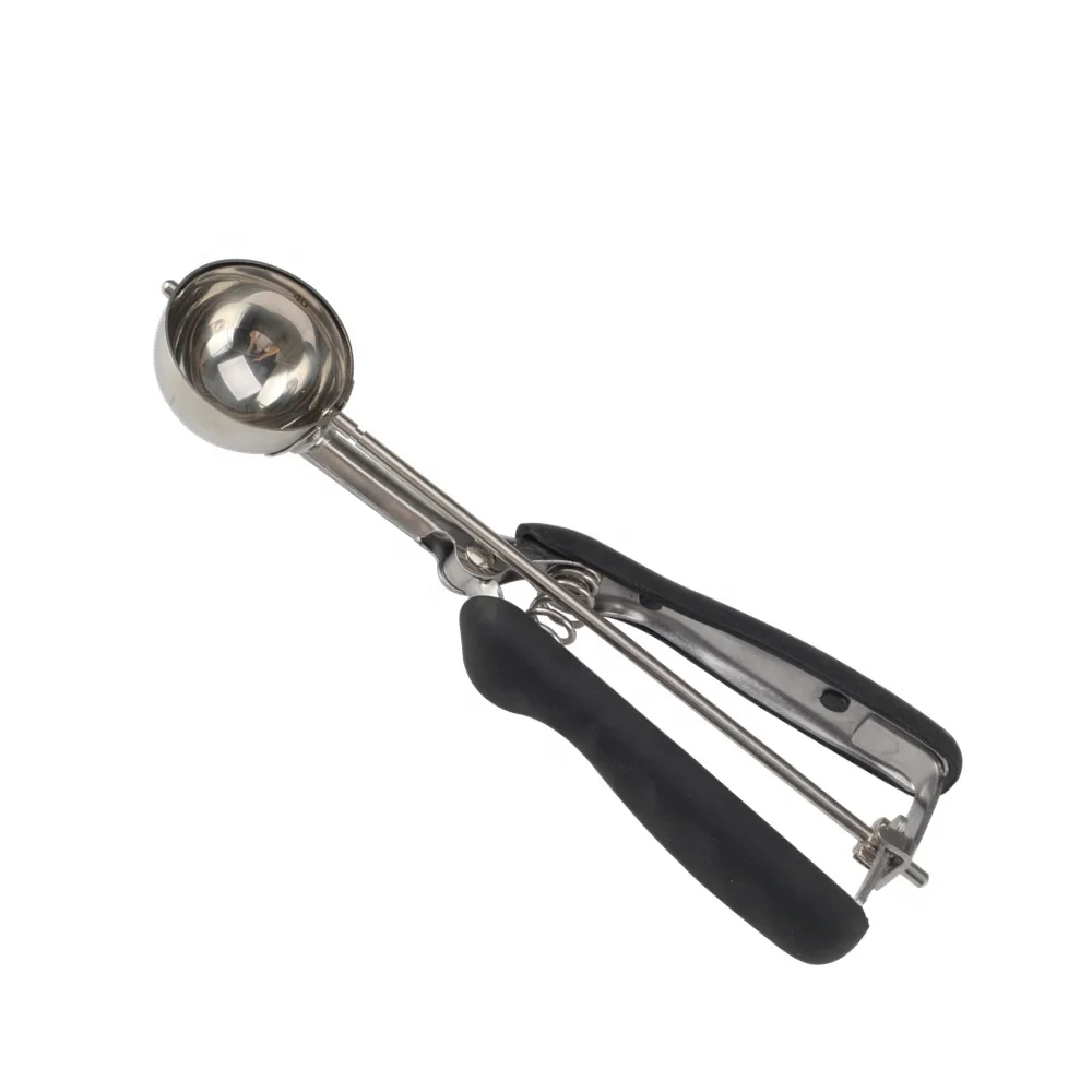 Ice Cream Scoop with Trigger Lever and Comfort Grip Handle