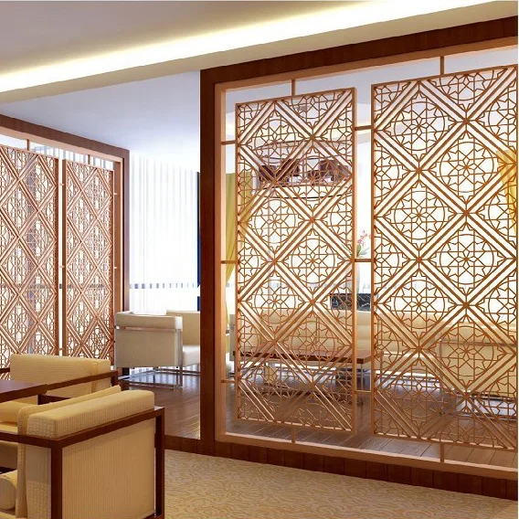 Free Design Laser Cut Partition Screen Restaurant Stainless Steel Room Divid Screen