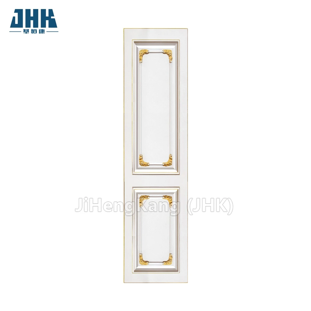 JHK-CD001 PVC Filming Finished Modern Design HDF Kitchen Cabinet Door