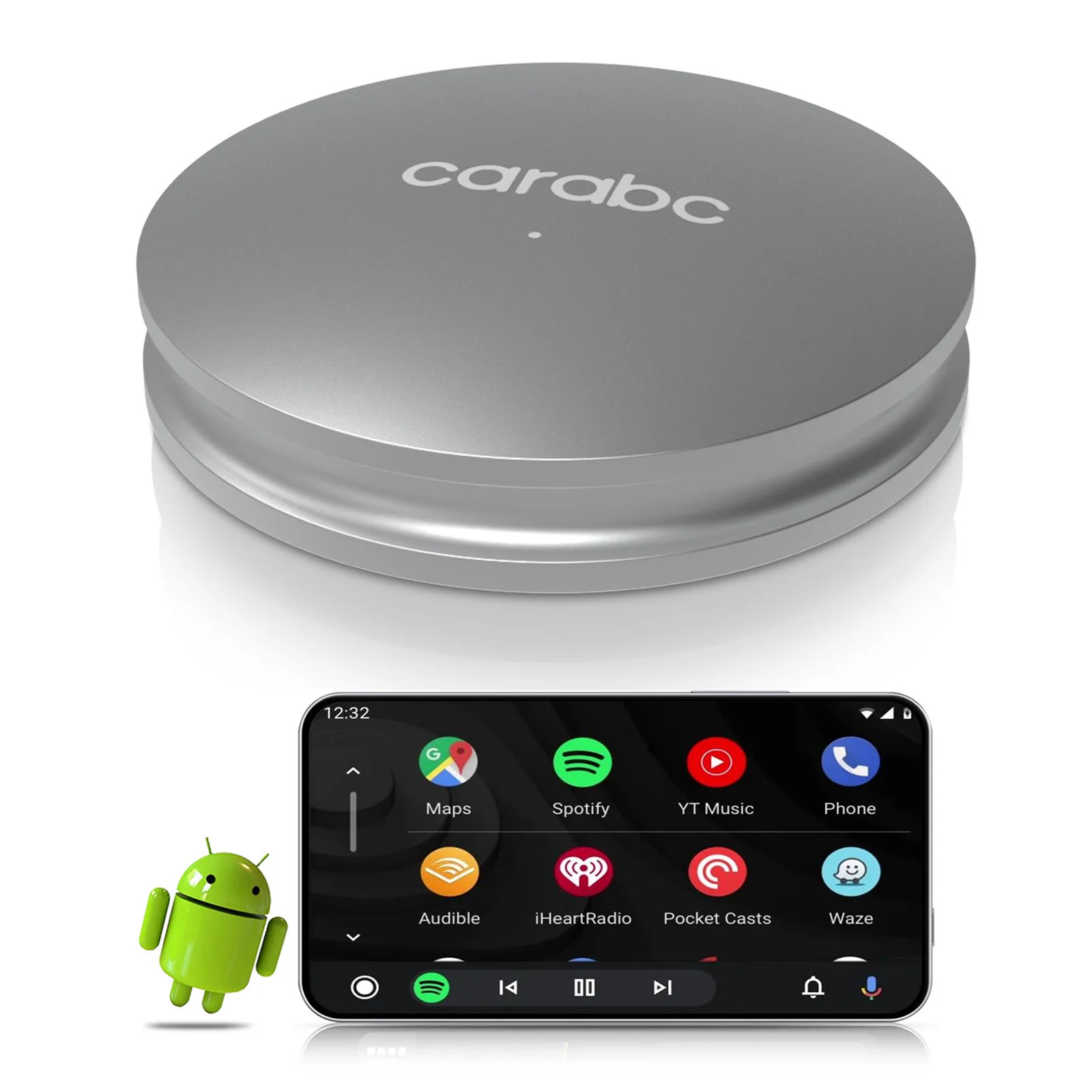 CARABC 2022 Wireless Android Auto Dongle for Original wired Android Auto Car Wired To Wireless Ai Box 5g For Android Phone