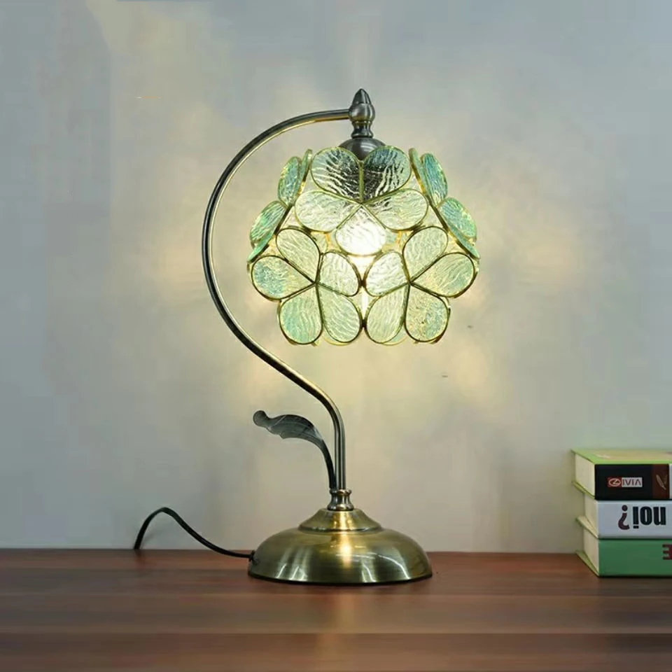 Limited Time Discount Beautiful Cherry Blossom Lighting Dining Table Decorative Glass FLower Desk Lamp