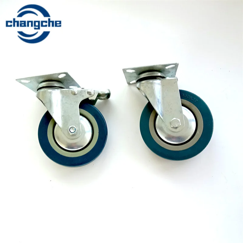 5 inch hot sale high quality  rubber swivel industrial caster medium duty cart wheel