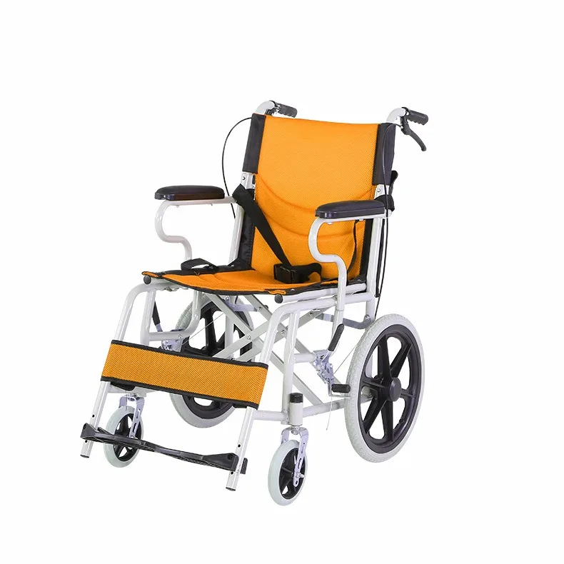 Hot selling elderly light wheelchair folding ultra-lightweight small with toilet