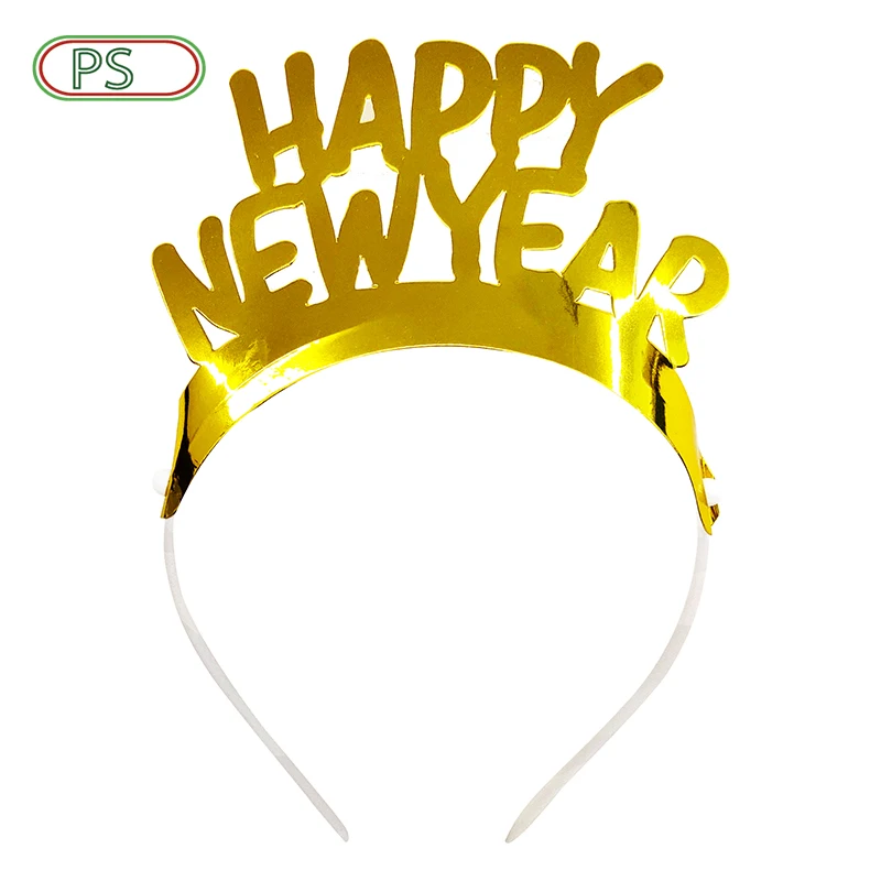 HAPPY BIRTHDAY GOLD GLITTER TIARA FOR CHILDREN OR ADULT PARTY DECORATION