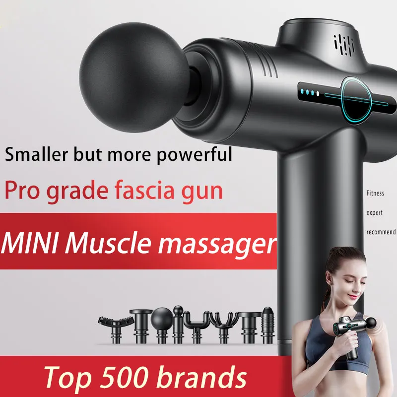 New Arrival Pocket Size Deep Tissue Mini Fascia Muscle Massage Gun Mini Fascial Massager Gun 2023