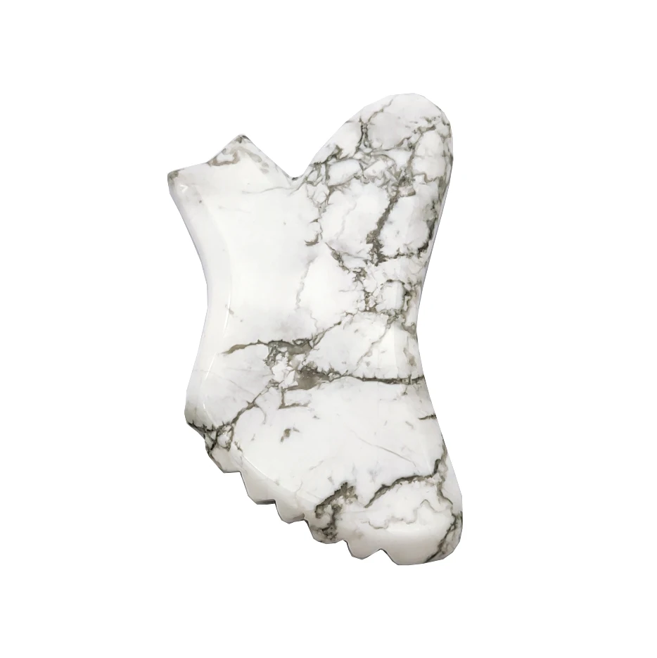 Hippocampal shape Clear Quartz  Facial Massage Scraping Guasha Tool White Turquoise Stone Guasha Tools for Remove Wrinkles