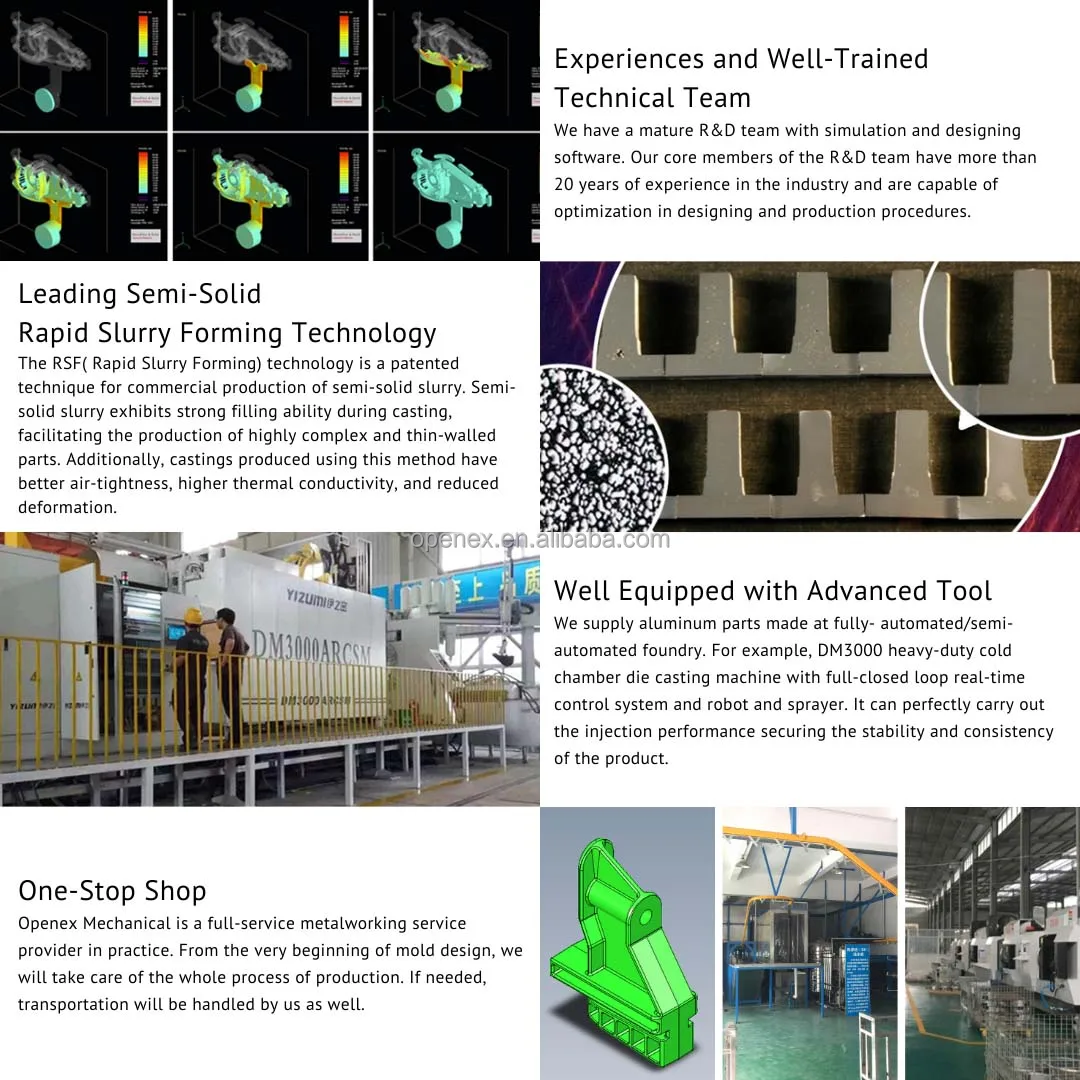 OEM Service ADC12 A360 High Pressure Alloy Die Casting Precision Custom Large Aluminum Machinery Housing