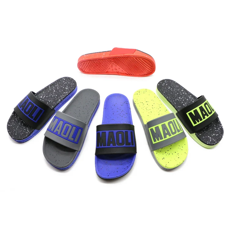 Footwear Sandal PVC,Custom Logo Slippers Men Plain Blank Slide Sandal,Slide slipper with white dotted