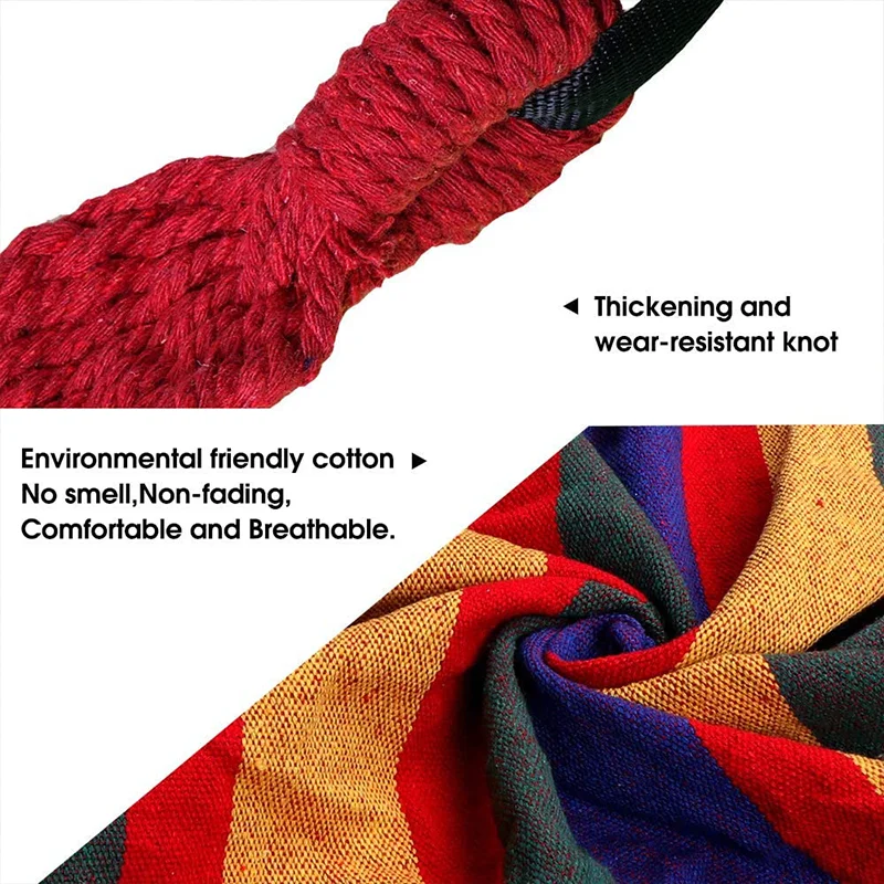 Outdoor Camping Canvas Hammock Indoor Park Leisure Dormitory Swing Single Double Canvas Hammock