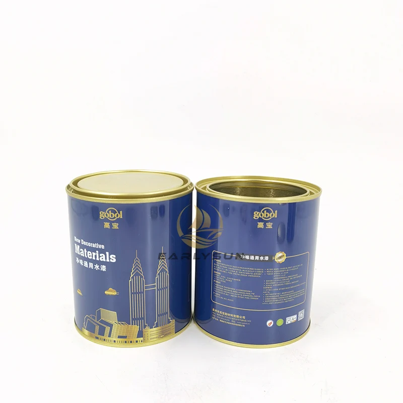 Metal Round Paint Can With Lever Lid Tin Can Manufacturer Wholesale