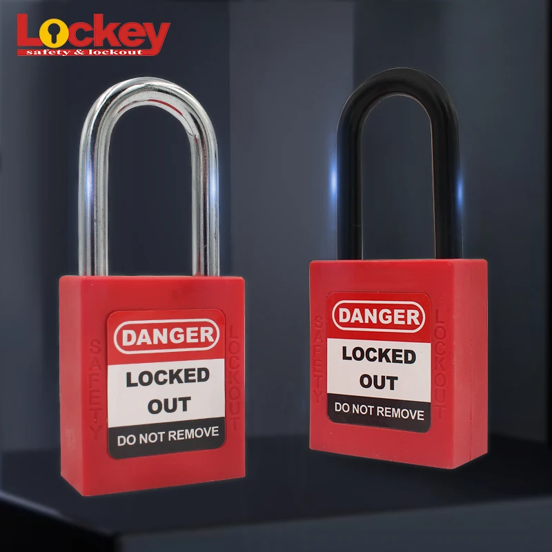 
38mm Steel Nylon Shackle Security Padlock with Master Keys Safety Padlock 