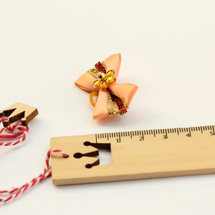 
Handmade Dog Grooming Small Flowers Ribbon Hair Bow Pet Supplies 