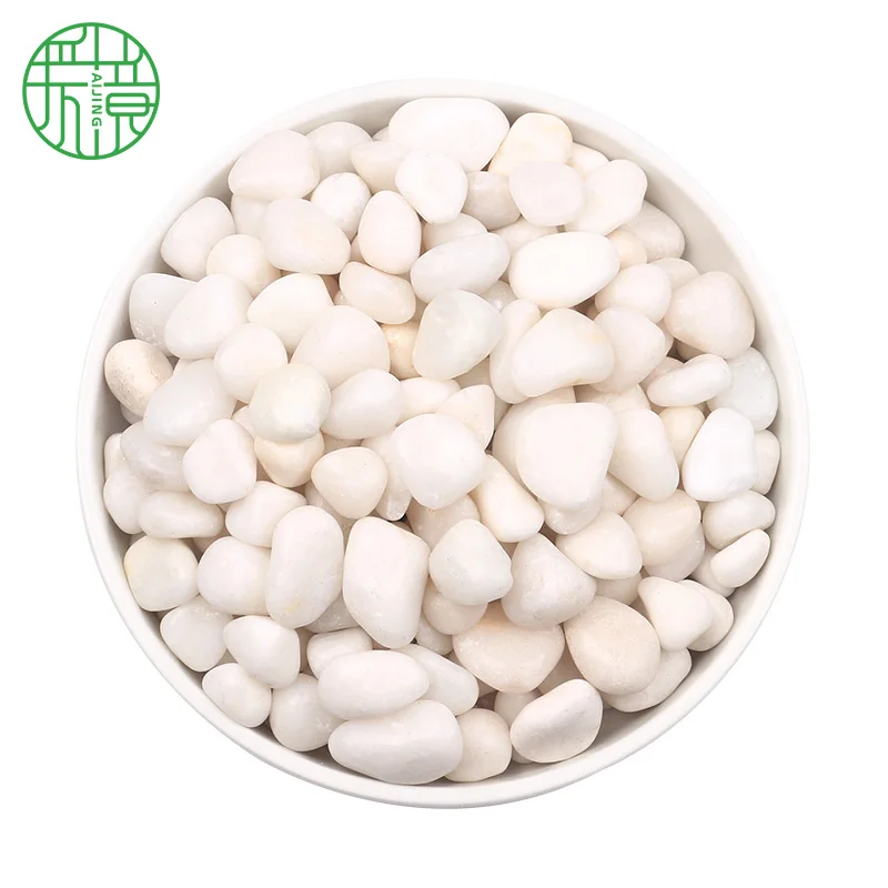 China supplier gold uniform size window display pebble stone rock mexican beach tumbled white