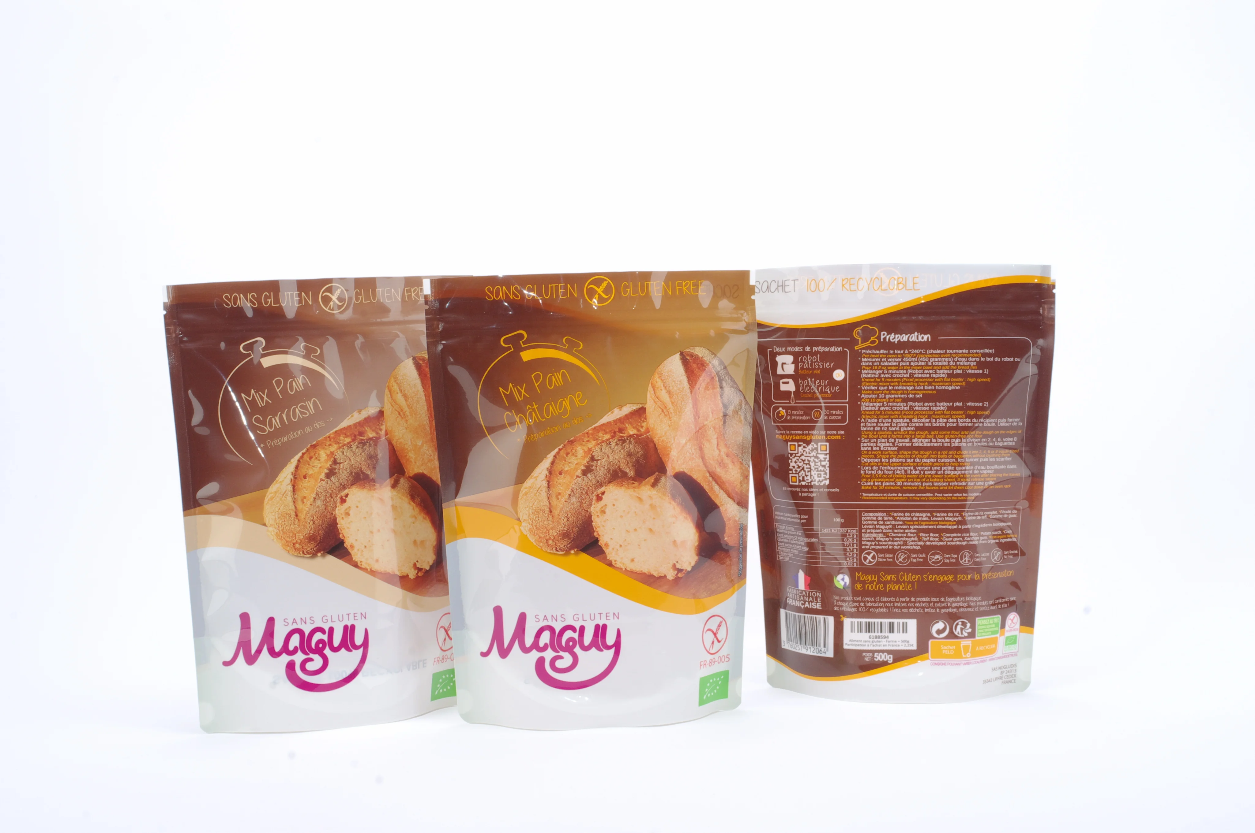 Recycled Packaging Bag, Coffee Food Grade High barrier PE Mono-material Film & Formed Stand Up Pouch Bag