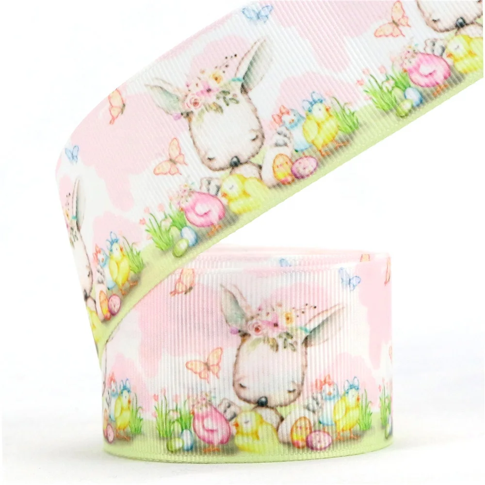3 Inch New Style Custom  Colorful Printed Thermal Transfer Grosgrain Ribbon