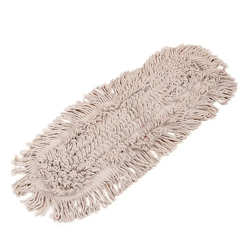 Factory wholesale Korean white flat dust mop, shopping mall lobby floor dust cleaning cotton flat mop head can be replaced