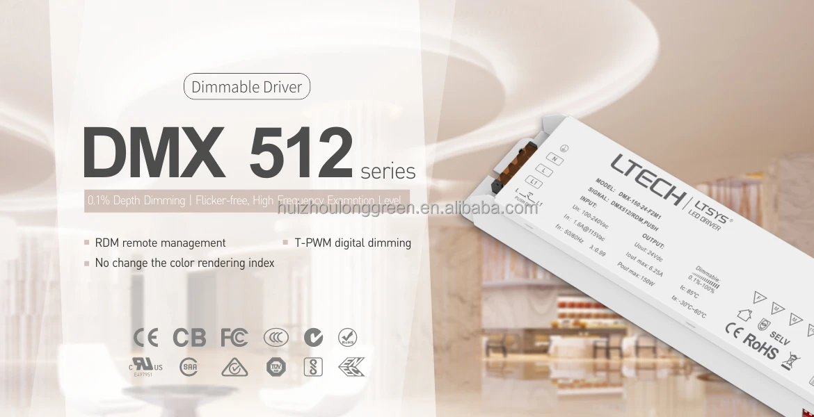 Ltech  LM-240-24-G2D2 240W 24V NFC CV DALI DT8 tunable white Constant Voltage Push DIM Flicker Free Dimmable LED Driver