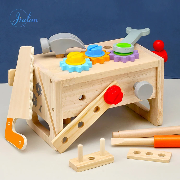 Montessori Wooden Educational Wooden Toy Tools Toy Set Play Tools For Toddlers 1-3