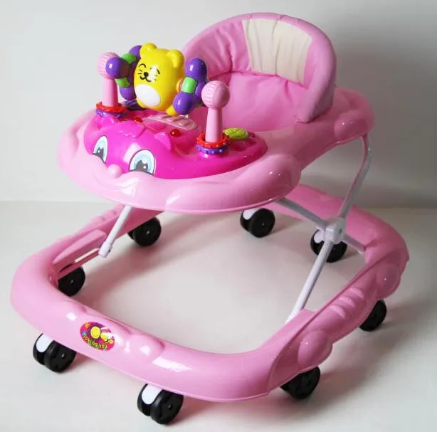 New Style Nice Green safe baby walker for girl baby waker round baby walker  Children Walker with Wheels and Music