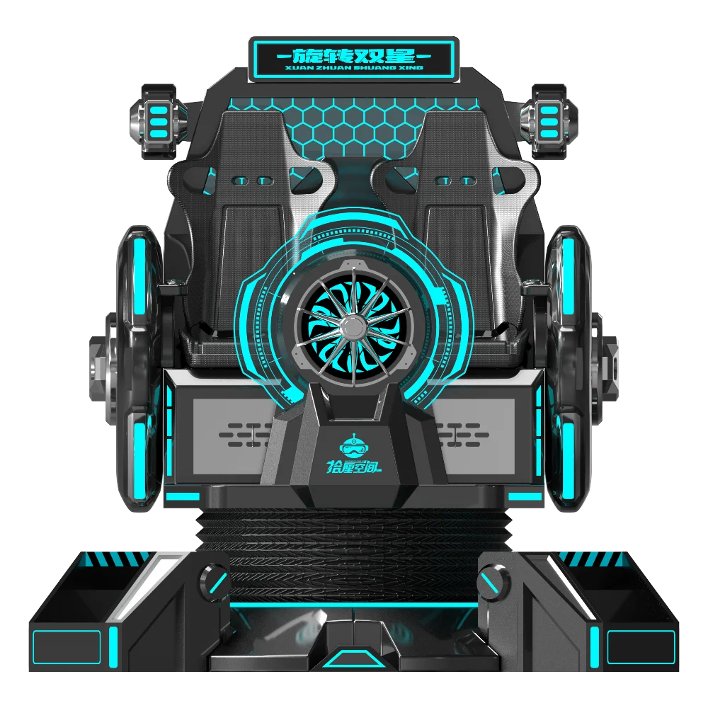 Interactive 360 VR Rotation Double Seats Roller Coaster Fly Arcade Games Machine 9D Virtual Reality Simulator Shopping Malls