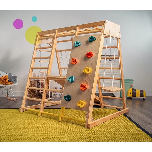 Indoor Montessori Climbing Gym 7 in 1 Kids Climbing Frame Equipment