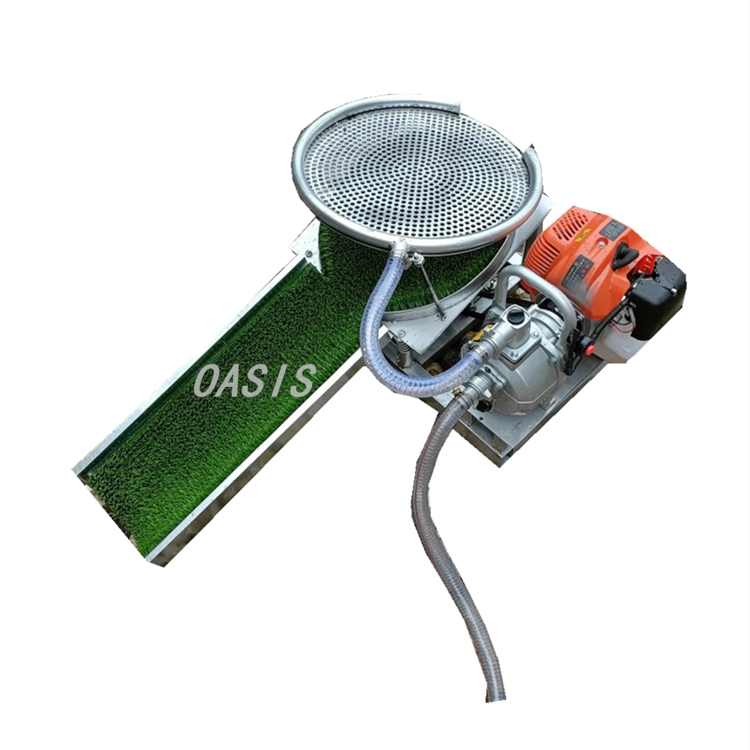 Portable Disc Sluice Box Gold Panning Gasoline Gold Banker Washing Machine Separator Gold River Sand Washing separation 45cm60cm