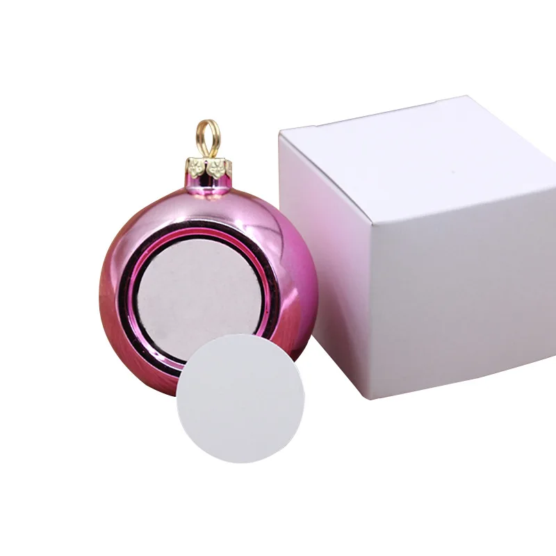 Sublimation Christmas  Balls Transparent Christmas Tree Ball Plastic Clear Bauble Ornaments Xmas Party Hanging Pendant for Gifts