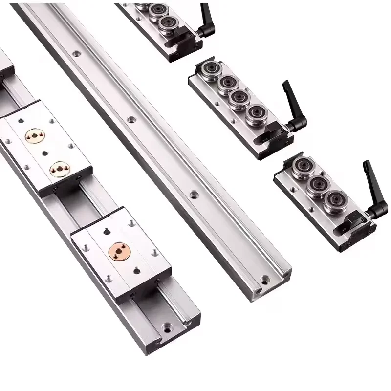 Silver Black 47mm Width Profile Sgr20n Sgb20n 3 4 5 Wheels Built In Double Axis Tracker Roller Slide Aluminum Linear Guide