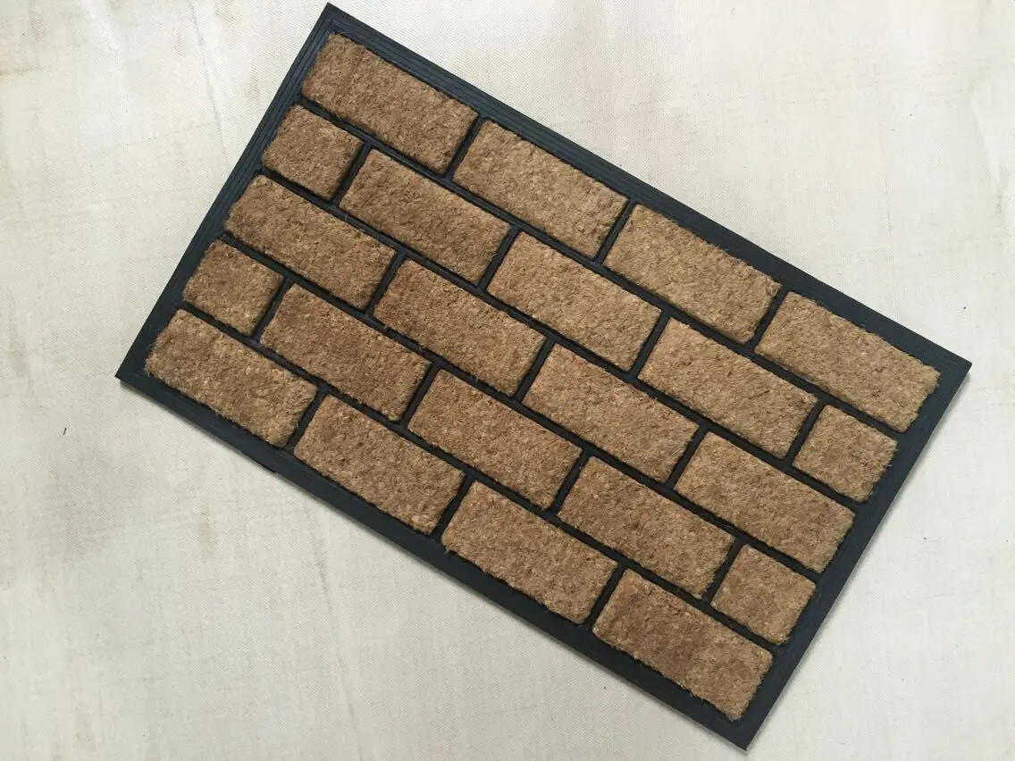 Non Slip Welcome Coconut Coco Coir Doormats with Rubber Border